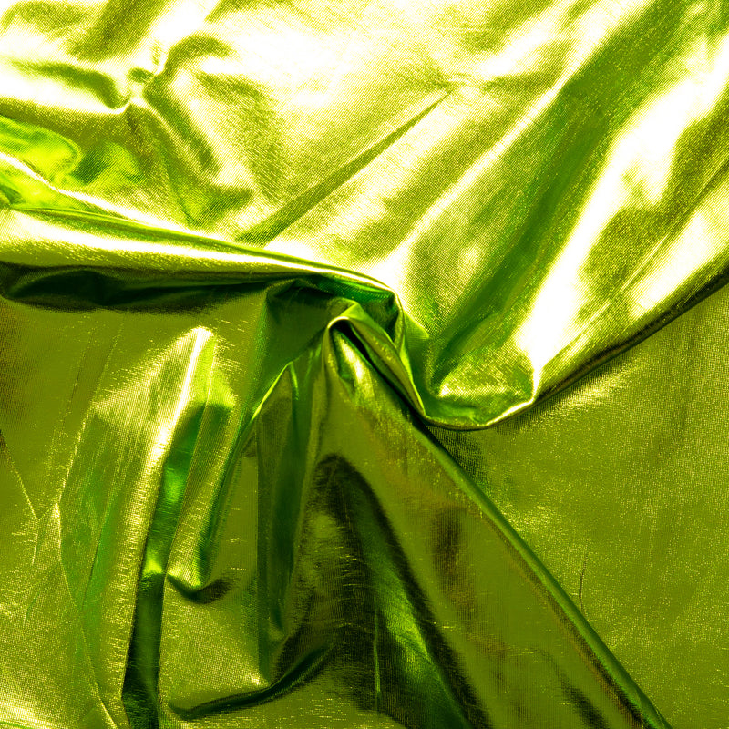 Tricot extensible métallisé - Lime