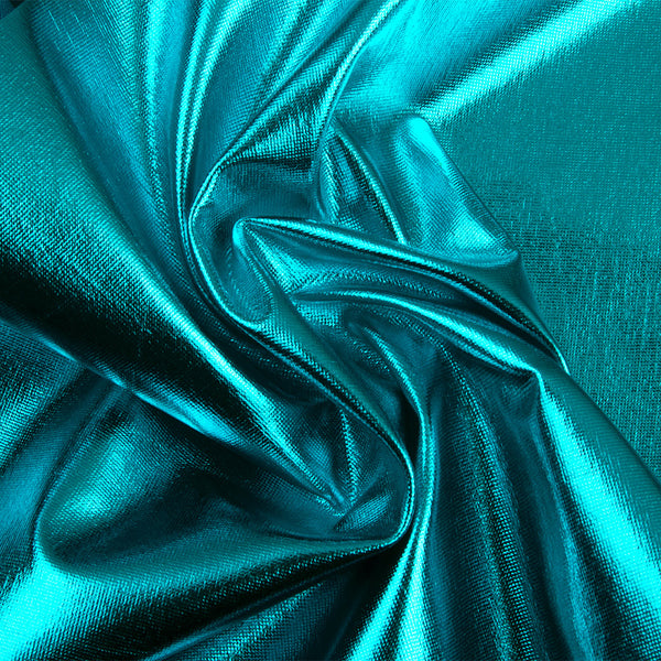 Tricot extensible métallisé - Turquoise