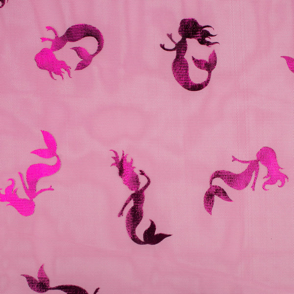 Foil Printed Tulle - Mermaid - Pink