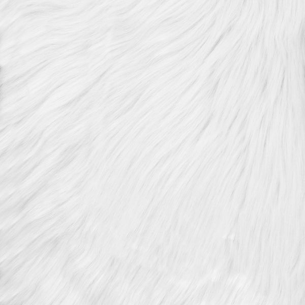 Fourrure blanche de luxe - Poil long - Blanc