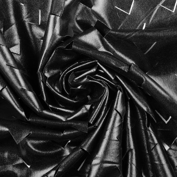 COSTUME - Tissu métallisé coupé au laser - Noir