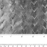 COSTUME - Tissu métallisé coupé au laser - Argent