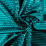 MARDI GRAS - Tissu pour déguisement - Cube - Turquoise
