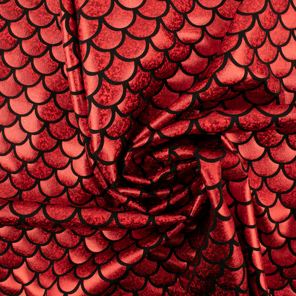 MARDI GRAS - Costuming Fabric - Scale - Red