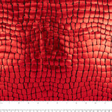 MARDI GRAS - Tissu pour déguisement - Crocodile - Rouge