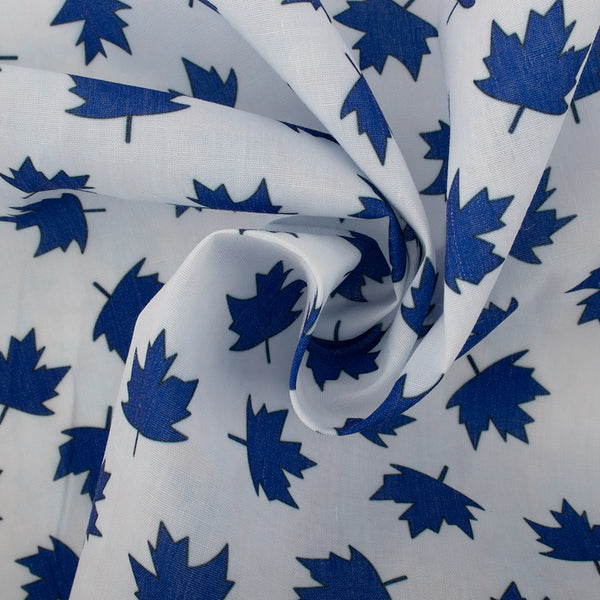 Patriotic prints - Small maple leaf - White - Blue