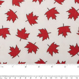 Patriotic prints - Small maple leaf - White - Red