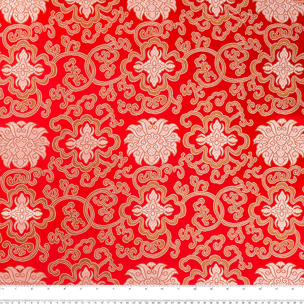 Chinese Brocade - Lotus - red