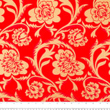 Chinese Brocade - Peony - red / gold