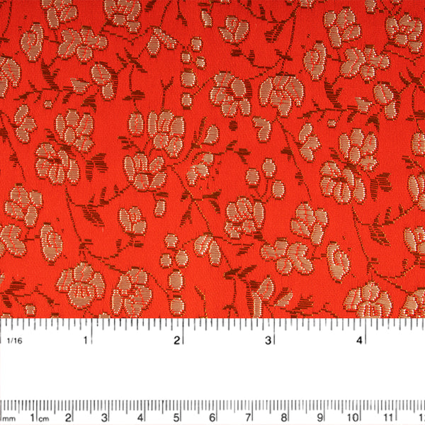 Chinese Brocade - Flowers - Red