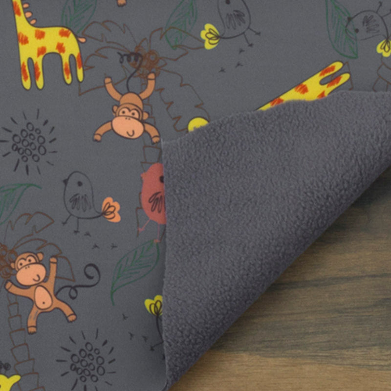 Printed soft Shell - Jungle friends - Grey - Protection UV 50+