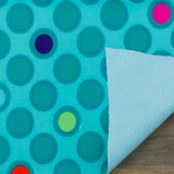 Printed soft Shell - Circles - Turquoise - Protection UV 50+