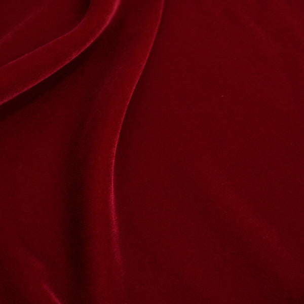 Micro Velvet Soft Fabric 45 inches By the Yard for Sewing Apparel Crafts  (Red) 