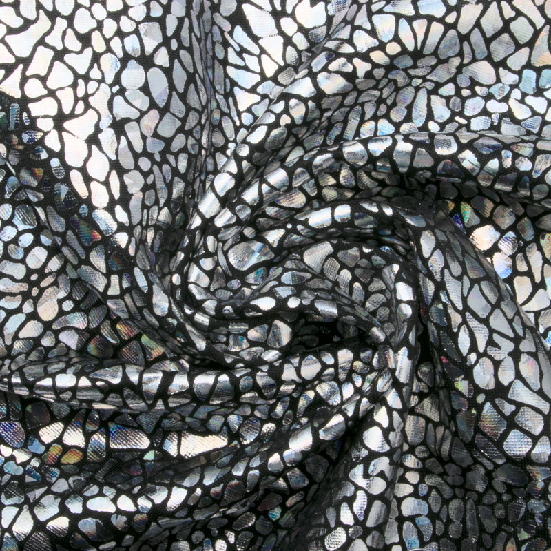 Metallic Knit - Mosaic - Black / Silver