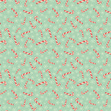 Stay dry digital printed PUL -  Candy cane - Mint