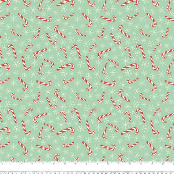 Stay dry digital printed PUL -  Candy cane - Mint