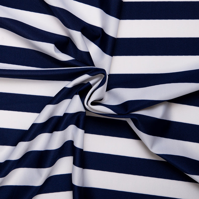 Bathing Suit Print - Stripes - Navy