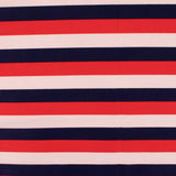 Bathing Suit Print - Stripe - Black / White / Red