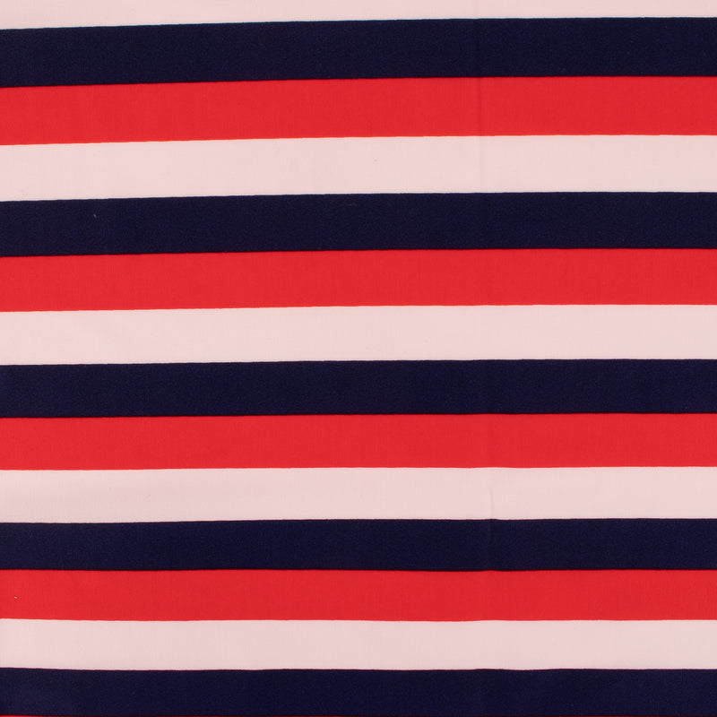 Bathing Suit Print - Stripe - Black / White / Red