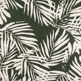 Tissu imprimé pour costume de bain - Feuille tropical - Sauge