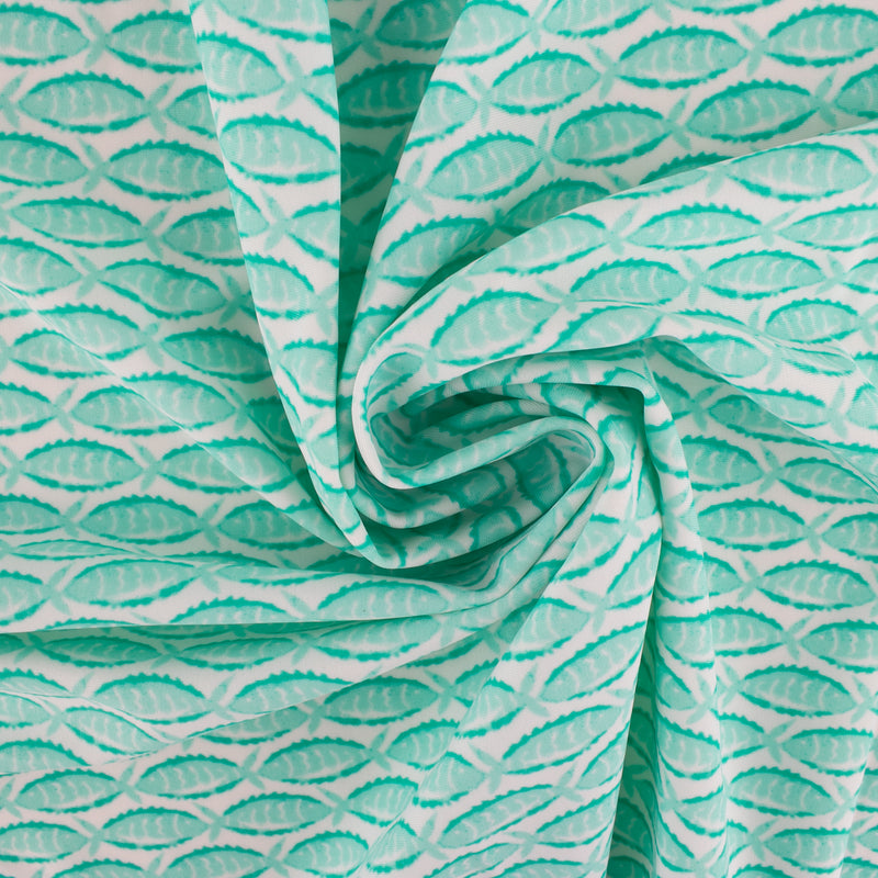 Tissu imprimé pour costume de bain - Poissons - Aqua