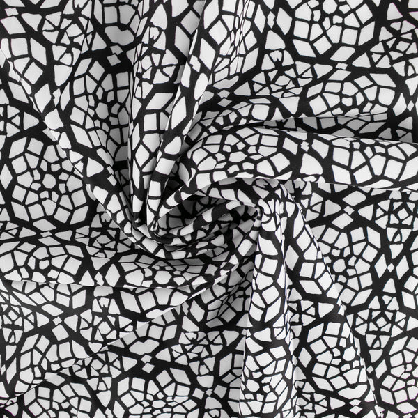 Bathing Suit Print - Geometric - Black / White