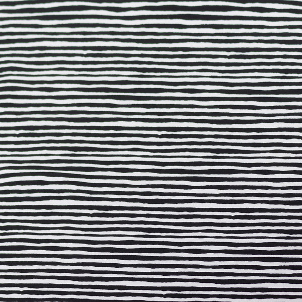 Bathing Suit Print - Stripes - Black / White