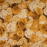 Tissu imprimé pour costume de bain - Roses - Jaune