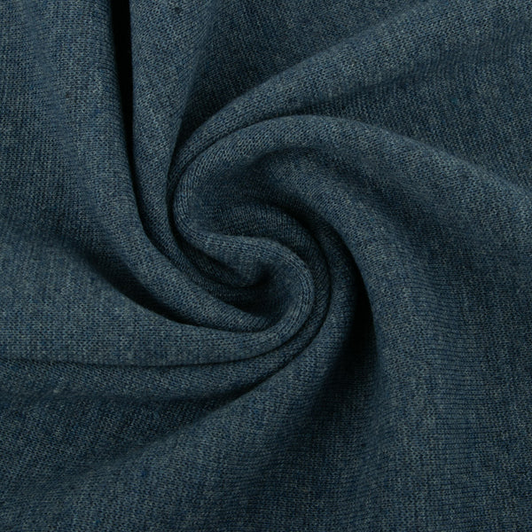 Tricot côte RECYCLÉ - Blue denim