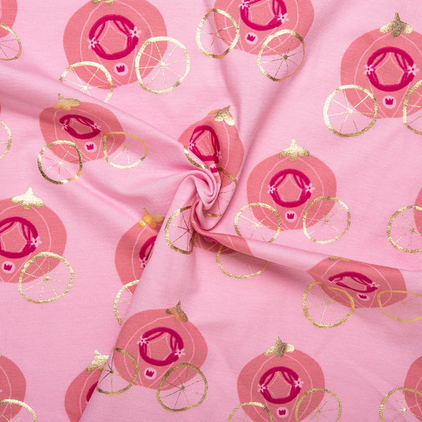 Cotton Lycra Knit Print - IMA-GINE F21 - Cinderella - Pink