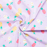 Cotton Lycra Knit Print - IMA-GINE F21 - Pineapple - Lilac
