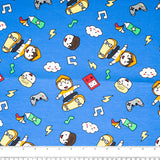 Cotton Lycra Knit Print - IMA-GINE F21 - Comic - Blue