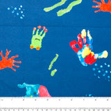 Cotton Lycra Knit Print - IMA-GINE F21 - Finger print - Blue