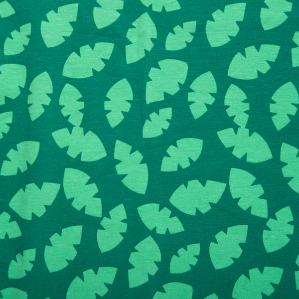 Cotton Lycra Knit Print - IMA-GINE F21 - Tropical leafs - Green