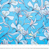 Cotton Lycra Knit Print - IMA-GINE F21 - Lily - Sky blue