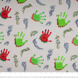 Cotton Lycra Knit Print - IMA-GINE F21 - Finger print - White
