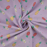 Cotton Lycra Knit Print - IMA-GINE F21 - Pineapple - Lilac