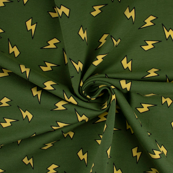 Cotton Lycra Knit Print - IMA-GINE F21 - Lightning - Green