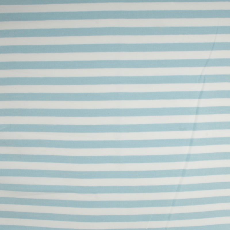 Tricot coton lycra imprimé - IMA-GINE F21 - Rayures - Blanc / Bleu