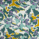 Cotton Lycra Knit Print - IMA-GINE F21 - Abstract floral - Aqua