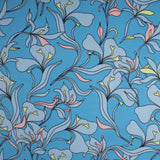 Cotton Lycra Knit Print - IMA-GINE F21 - Lily - Medium blue