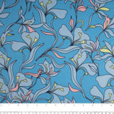 Cotton Lycra Knit Print - IMA-GINE F21 - Lily - Medium blue
