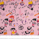 Cotton Lycra Knit Print - IMA-GINE F21 - Music - Medium pink