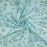 Cotton Lycra Knit Print - IMA-GINE F21 - Guitar - Blue