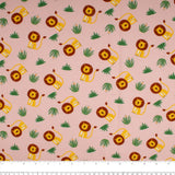 Cotton Lycra Knit Print - IMA-GINE F21 - Lions - Pink