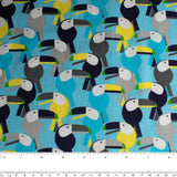 Cotton Lycra Knit Print - IMA-GINE F21 - Toucan - Blue