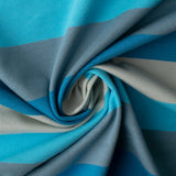 Cotton Lycra Knit Print - IMA-GINE F21 - Stripes - Blue / Grey