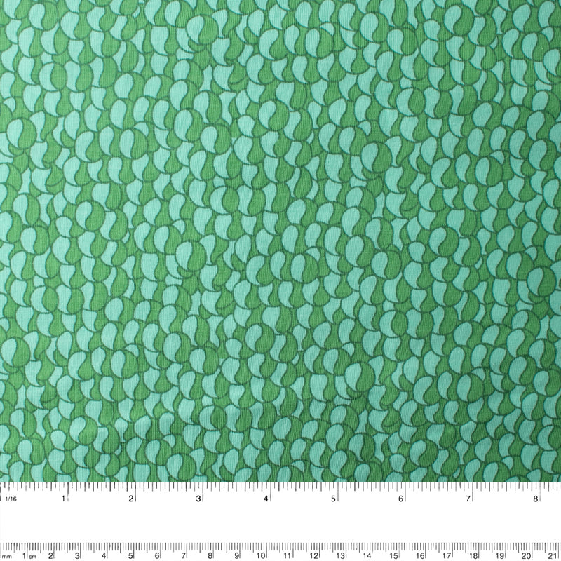 Cotton Lycra Knit Print - IMA-GINE F21 - Yink yang - Green