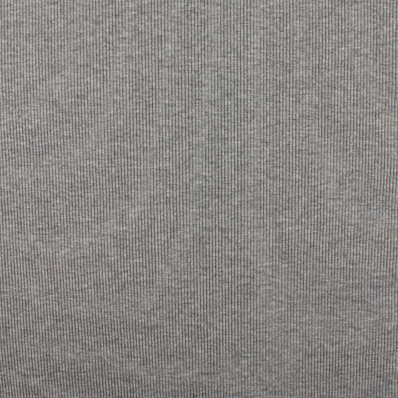 silver grey rib knit fabric
