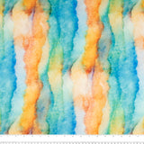 Brushed Printed Knit - DIGITAL - Abstract - Orange / Blue